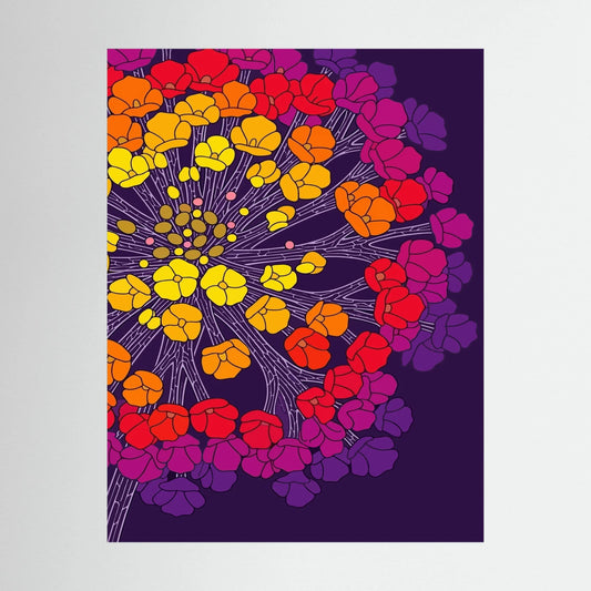 Colourful Flower — Bold Botanical Illustration Print - Copy - Copy - Copy - Copy - Copy - Copy - Copy - Copy - Copy