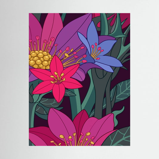 Colourful Flower — Bold Botanical Illustration Print - Copy - Copy - Copy - Copy - Copy - Copy - Copy - Copy - Copy - Copy - Copy