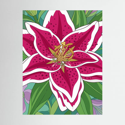 Colourful Flower — Bold Botanical Illustration Print - Copy - Copy - Copy - Copy