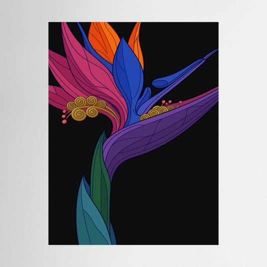 Colourful Flower — Bold Botanical Illustration Print - Copy - Copy - Copy - Copy - Copy - Copy