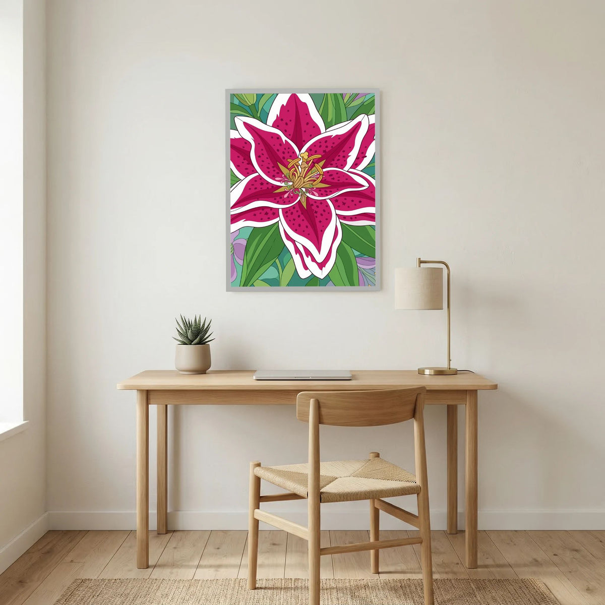 Colourful Flower — Bold Botanical Illustration Print - Copy - Copy - Copy - Copy