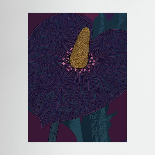 Colourful Flower — Bold Botanical Illustration Print - Copy - Copy - Copy - Copy - Copy - Copy - Copy - Copy