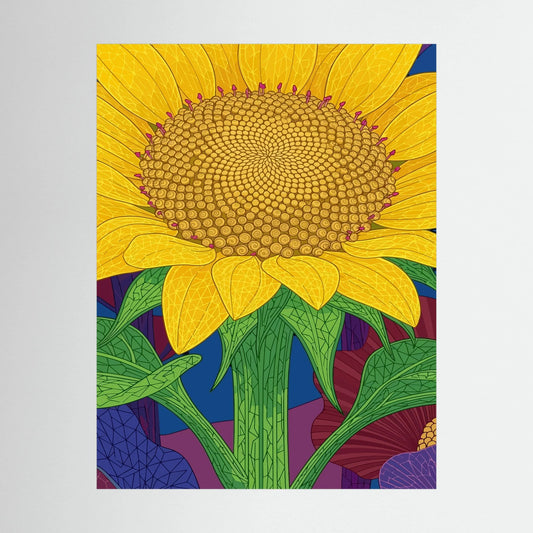 Colourful Flower — Bold Botanical Illustration Print - Copy - Copy