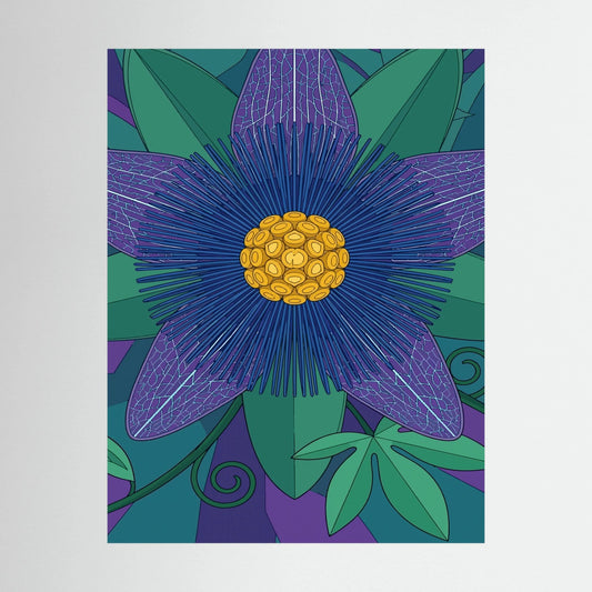 Colourful Flower — Bold Botanical Illustration Print - Copy - Copy - Copy - Copy - Copy - Copy - Copy - Copy - Copy - Copy
