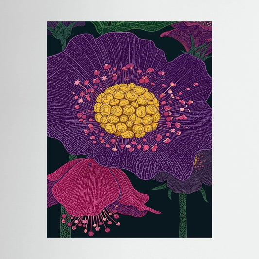 Colourful Flower — Bold Botanical Illustration Print - Copy - Copy - Copy - Copy - Copy - Copy - Copy - Copy - Copy - Copy - Copy - Copy