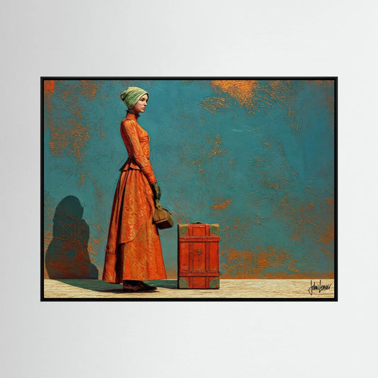 The Traveler — Vintage Suitcase Canvas Print